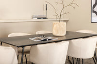 Spisegruppe Berit & Petra 190 x 90 – beige og svart