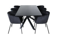 Spisegruppe Berit & Piazza 180 x 90 – svart