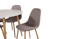 Spisegruppe Polar & Plaza 2-pakk, rund ⌀100 – grå og hvit