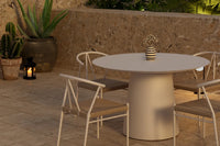 Spisegruppe Alfons & Lanzo + Rundt Ø120 – beige