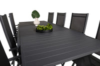 Posisjonsstol Break & Marbella 2-pakk + Rektangulært spisebord 160 x 100 – svart