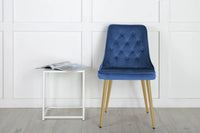 Spisestol Velvet Deluxe 2-pakk – blå
