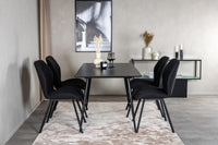 Spisegruppe Silar & Gemma 120 x 80, 2-pakk – svart