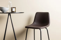 Barstol Alexi & Bistro 2-pakk + barbord ⌀60 – brun og svart