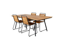 Spisebord 200 × 100 + spisestol 2-pakk – natur