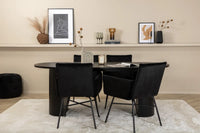 Spisegruppe oval 200 x 90 – svart