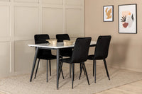 Spisegruppe Jimmy & Windu 150 x 90 – hvit og svart