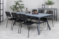 Spisegruppe Virya & Lindos 200 × 100 2-pakk – svart