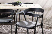 Spisegruppe Slit & Lina 200 x 90 – svart og beige