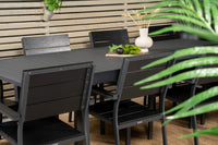Spisestol Levels & Marbella 2-pakk + rektangulært spisebord 160 x 100 – svart