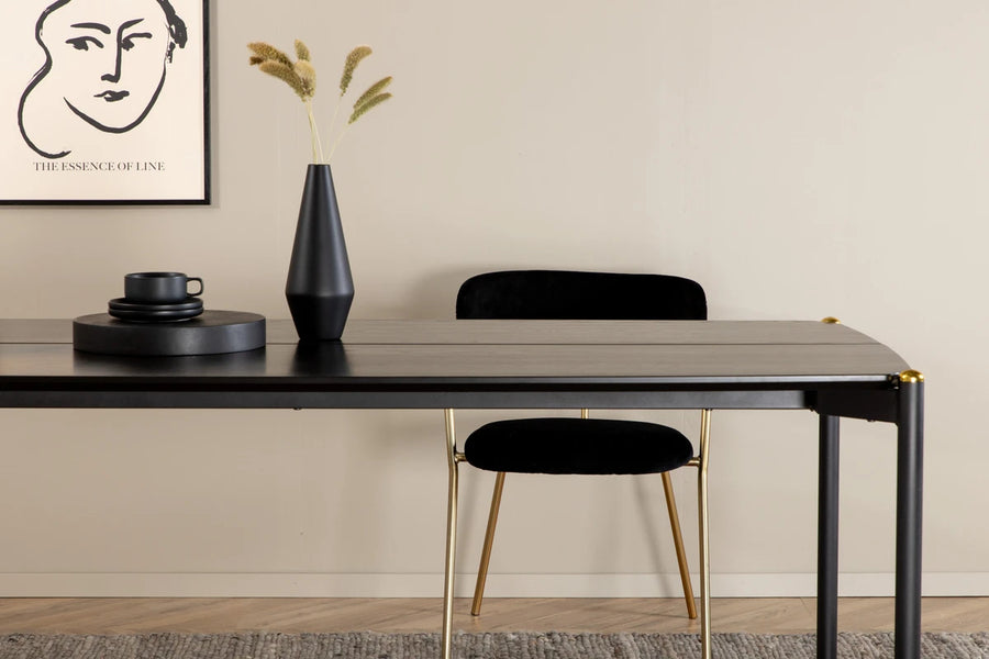 Spisebord Pelle rektangulært 190 x 90 – svart