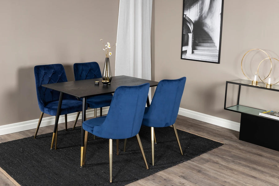 Spisestol Velvet Deluxe 2-pakk – blå