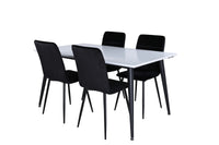 Spisegruppe Jimmy & Windu 150 x 90 – hvit og svart