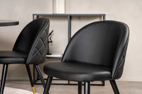 Spisestol Velvet 2-pakk – svart