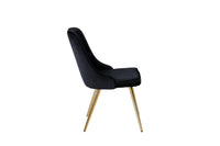Spisestol Velvet Deluxe 2-pakk – svart