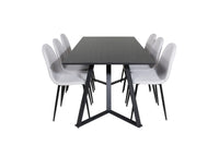 Spisegruppe Polar & Marina 2-pakk 180 x 90 – grå og svart