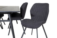 Spisebord Sleek & Gemma 195 x 95 + spisestol 2-pakk – svart