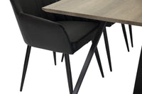 Spisegruppe Marina & Comfort 180 x 90 2-pakk – natur og svart