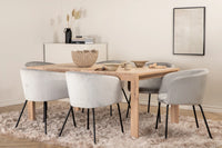Spisegruppe Slider & Berit 170 x 95 – hvitvasket og grå
