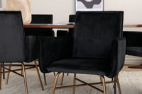 Spisestol Petra & Uno + Rektangulært spisebord 200 x 90 – svart og natur