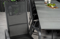 Spisebord Levels & Copacabana 229 × 100 + liggestol 2-pakk – svart