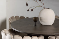 Spisegruppe Limhamn & Olivia rund ⌀110 – beige og mokka