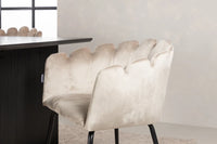 Spisestol Limhamn & Vail 2-pakk – beige + rektangulært spisebord 200 × 100 – svart