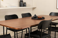 Spisebord Uno & Polly 200 x 90 + Spisestol 2-pakk – natur og svart
