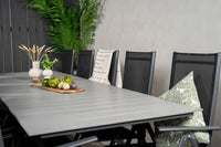 Spisebord Levels & Break 229 × 100 + posisjonsstoler 2-pakk – svart