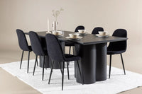 Spisegruppe Polar & Olivia 2-pakk 210 x 100 – svart