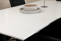 Spisegruppe Jimmy & Petra rektangulær 195 x 90 – hvit og svart