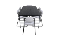 Spisegruppe Kenth & Uno 2-pakk 200 x 90 – grå og svart
