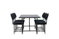 Spisegruppe Stella & Astrid 2-pakk 200 x 90 – svart