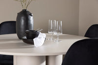 Spisestol Polar & Olivia 2-pakk + Spisebord rundt ⌀110 – svart og beige