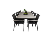 Spisegruppe Levels & Parma 229 × 100 + spisestoler 2-pakk – svart