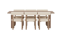 Spisegruppe Count & Tillo 220 x 100 2-pakk – brun og hvit