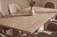 Spisegruppe Lillehammer & Florensa 200 x 90 + 2-pakk spisestoler – natur og brun