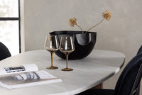 Spisestol Stella & Grönvik 2-pakk – svart + Spisebord ovalt 180 x 90 – lys grå