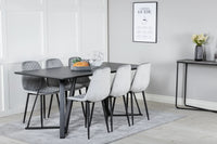 Spisegruppe Polar & Marina 2-pakk 180 x 90 – grå og svart