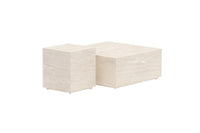 Sidebord Lissabon 40 x 40 x 45 + Sidebord 80 x 80 x 35 – beige