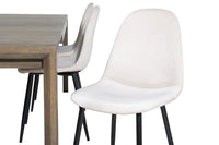 Spisegruppe Slider & Polar 170 x 95 + spisestol 2-pakk – natur og beige