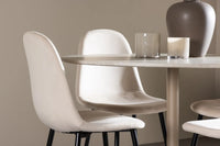 Spisestol Polar & Lycke 2-pakk + Spisebord rundt ⌀110 – beige
