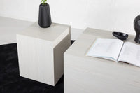 Sofabord York 40x40 + Sofabord York 80 x 60 – hvitvasket