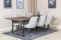 Spisegruppe Padang & Velvet Deluxe 250 x 100 2-pakk – natur og grå
