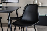 Spisebord Silar & Polar rektangulært 120 x 80 + spisestol 2-pakk – svart