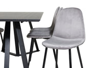 Spisegruppe Polar & Marina 2-pakk 180 x 90 – grå og svart