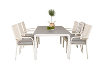 Spisebord Levels & Anna 160 x 100 + 2-pakk spisestol – hvit