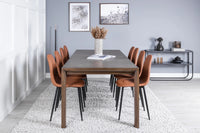 Spisegruppe Slider & Polar 170 x 95 2-pakk – natur og brun