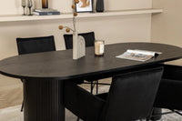 Spisegruppe oval 200 x 90 – svart