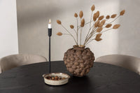 Spisestol Modesto & Olivia 2-pakk og Spisebord rund ⌀110 – beige og svart